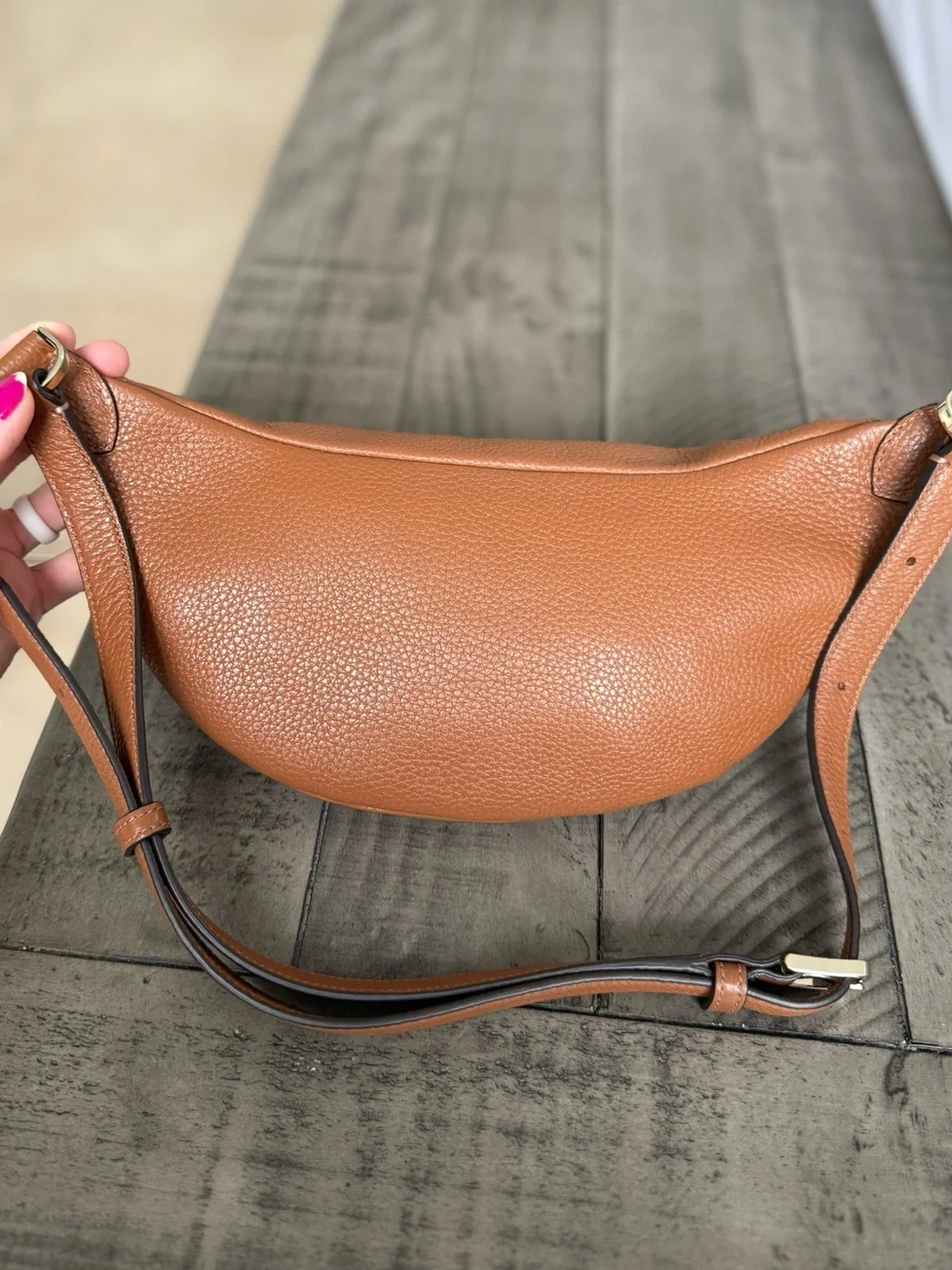 Kate spade Leila belt bag gingerbread waist Fanny leather new